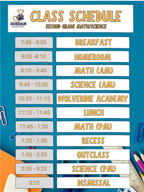class schedule 2nd